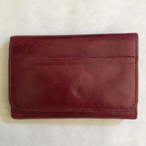 Dark Red HOBO Trifold Wallet